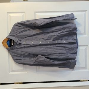 Van Heusen Blue checkered dress shirt, Slim Fit
